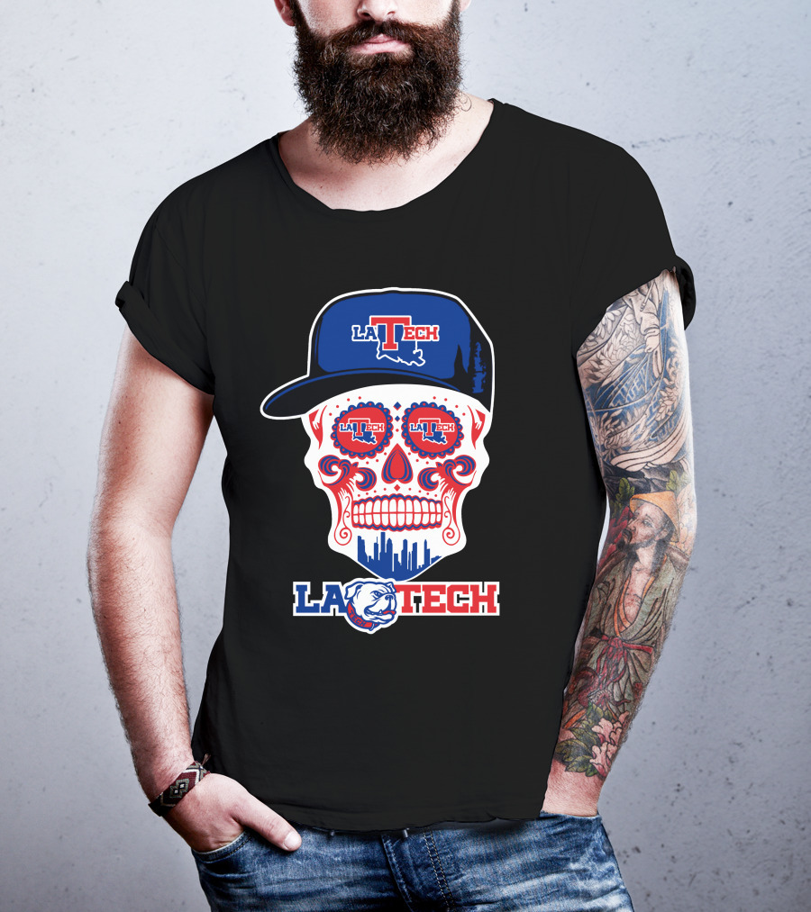 Louisiana Tech Bulldogs La Tech Skull T-Shirt