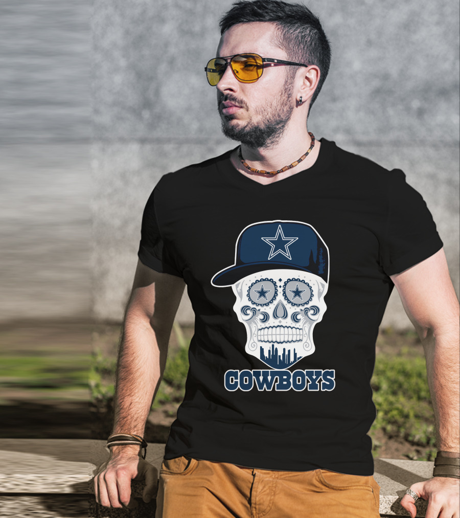 Cowboys Skull With Starry Hat T-Shirt