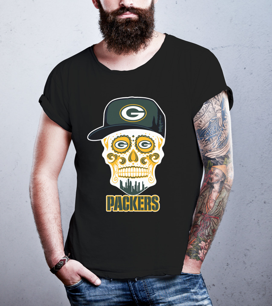 Packers Skull Green Bay Funny T-Shirt