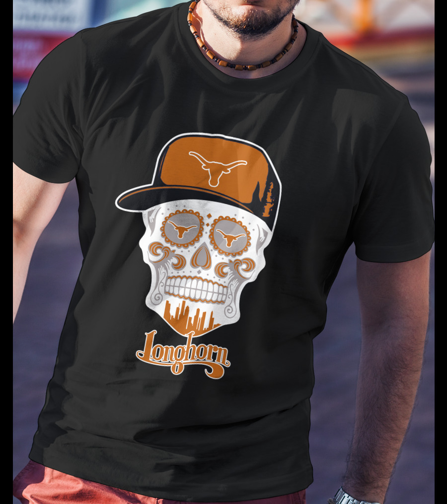 Longhorn Skull Texas Baseball Hat T-Shirt
