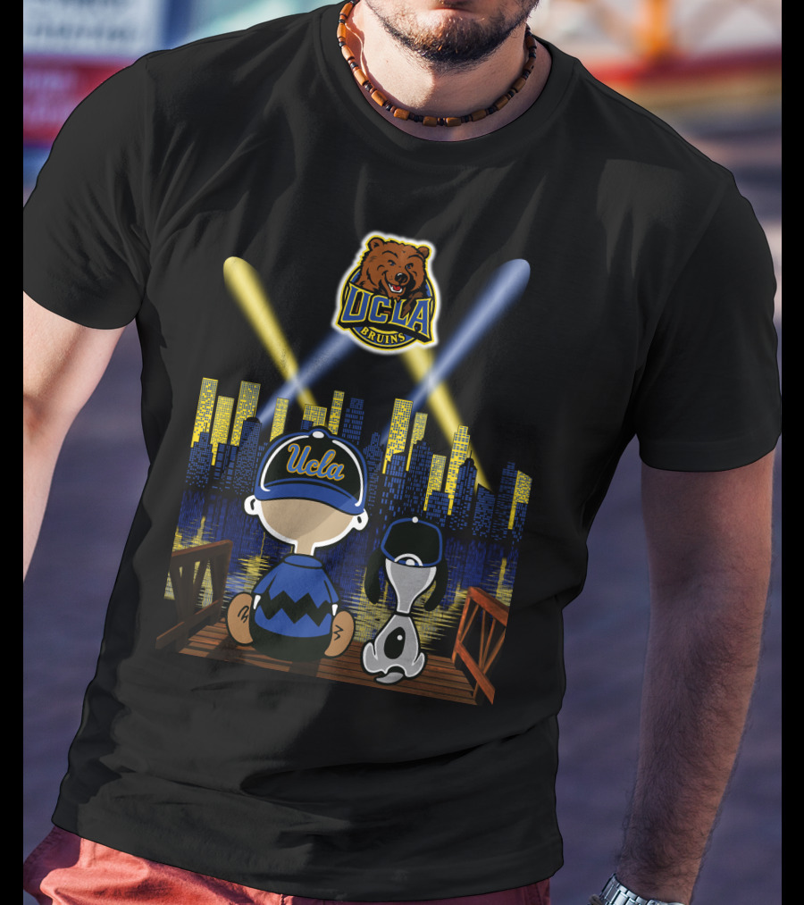 Ucla Bruins Snoopy And Charlie Brown Cityscape Scene T-Shirt