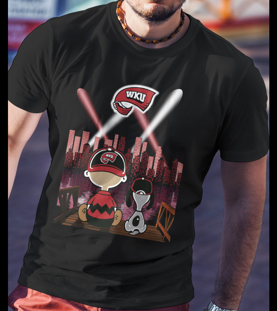 Wku Hilltoppers City Sky Night Western Kentucky Hilltoppers T-Shirt