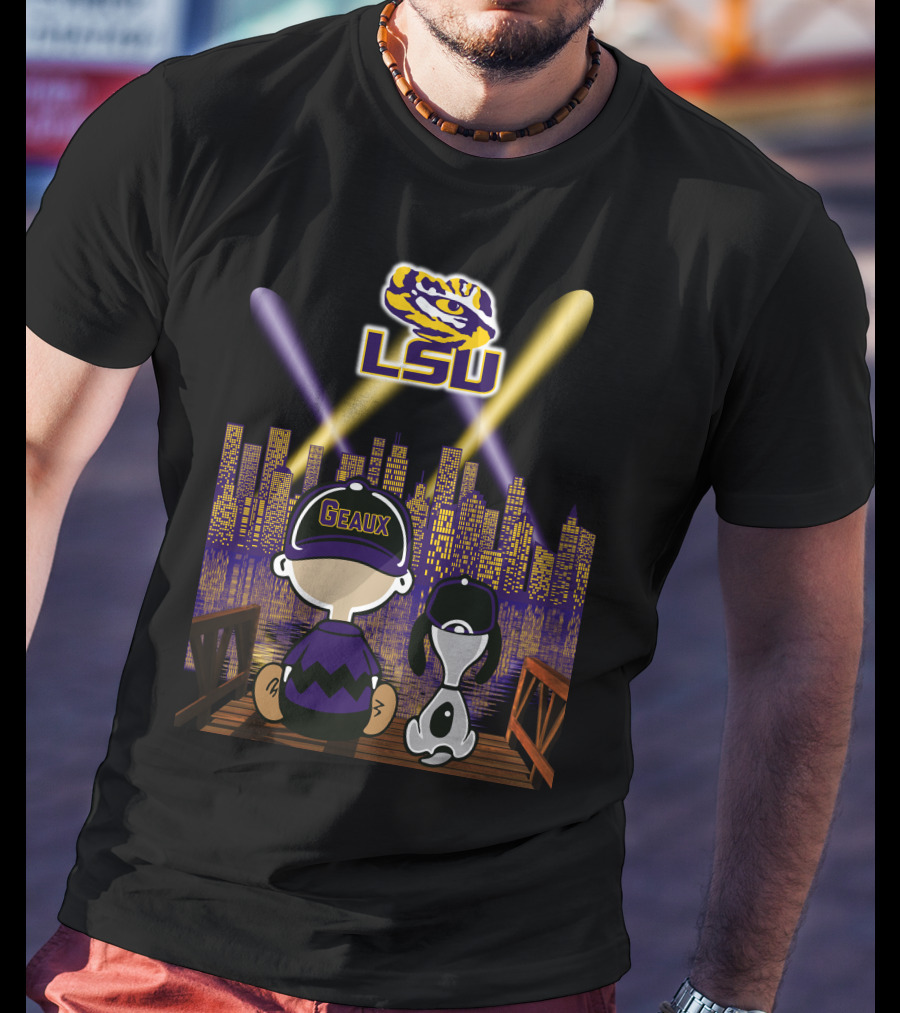 Geaux Lsu Tigers 62 City Lights Night Skyline T-Shirt