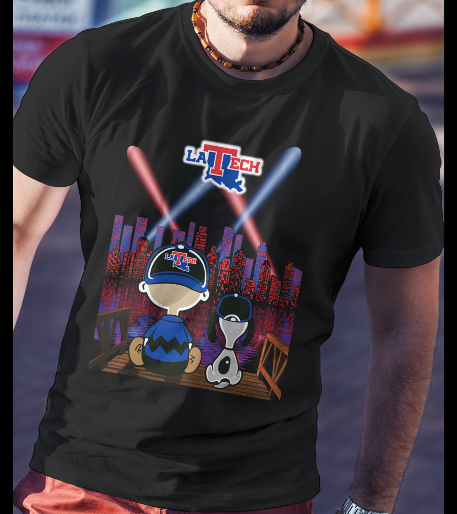 La Tech Bulldogs Skyline Rendezvous By Night T-Shirt