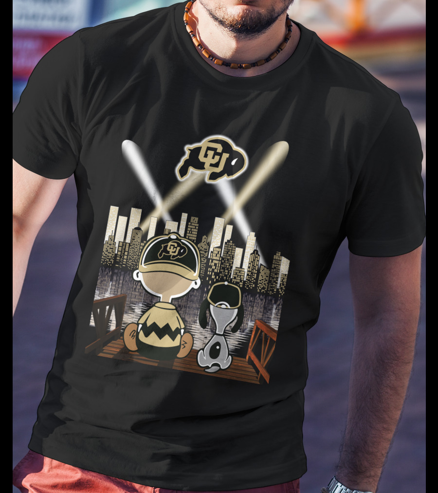 Colorado Buffaloes City Skyline Night Lights T-Shirt