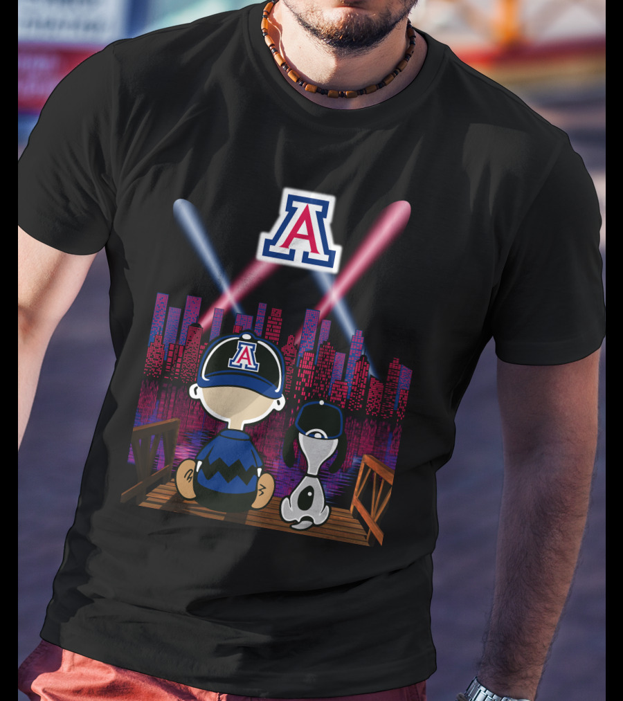 Arizona Wildcats '95 Night City Skyline Classic Scene T-Shirt