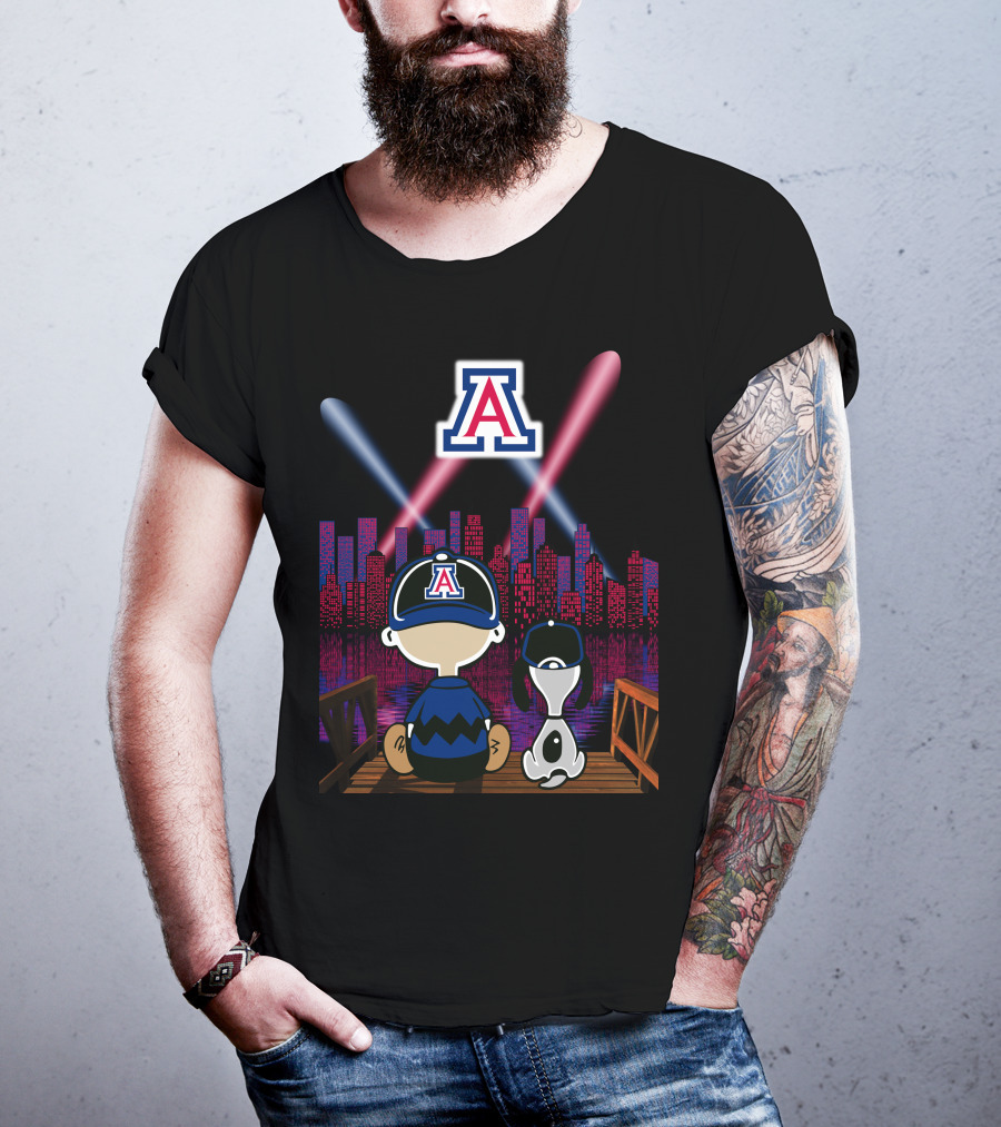 Arizona Wildcats '95 Night City Skyline Classic Scene T-Shirt