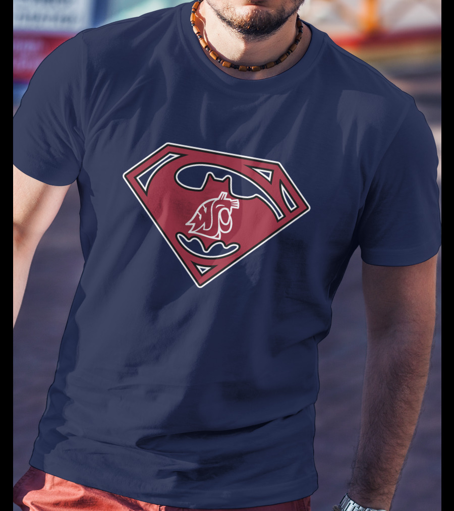 Superman Logo Washington State Cougars T-Shirt