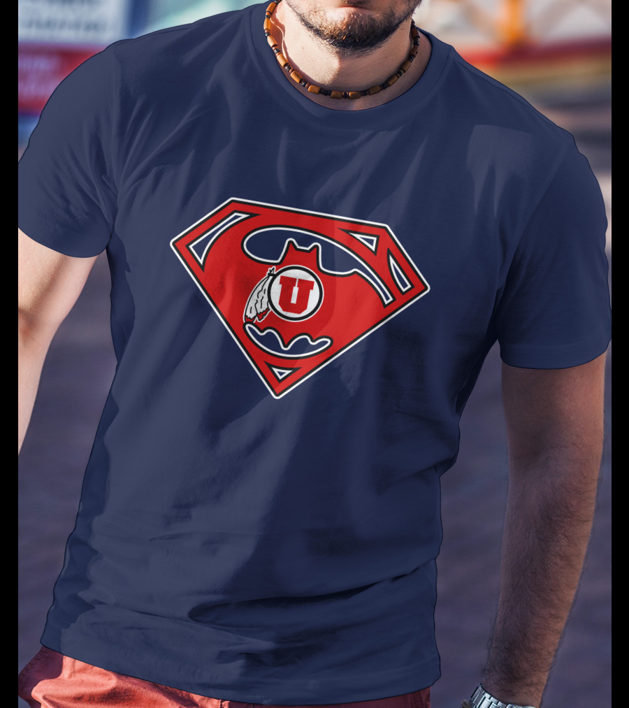 Utes Superman Batman Logo Fusion T-Shirt