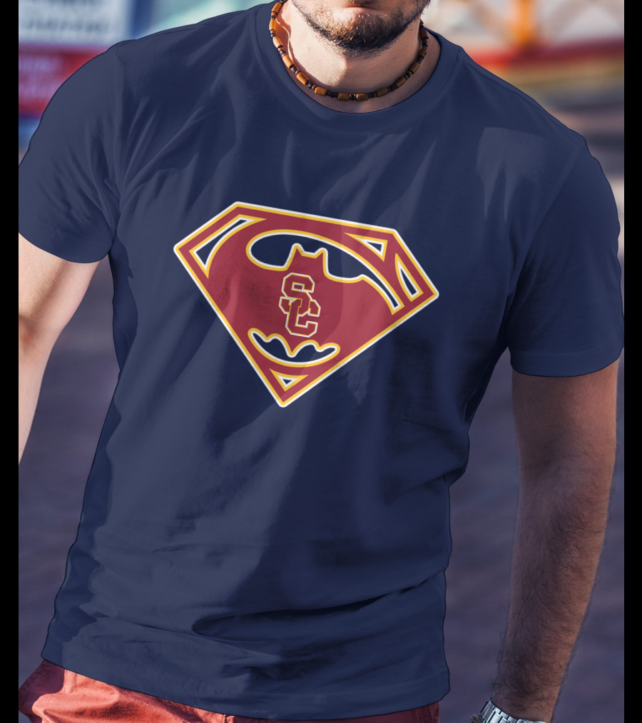 Usc Trojans Sc Badge Superhero T-Shirt