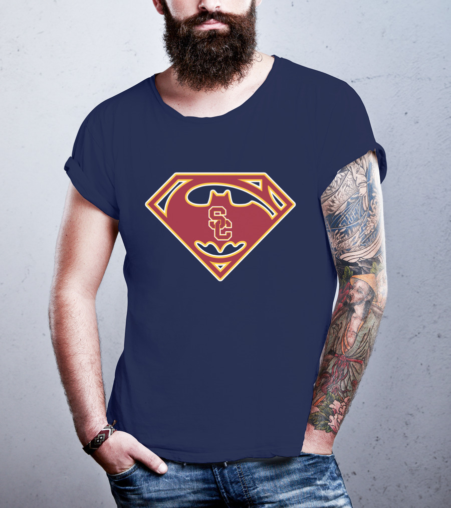 Usc Trojans Sc Badge Superhero T-Shirt