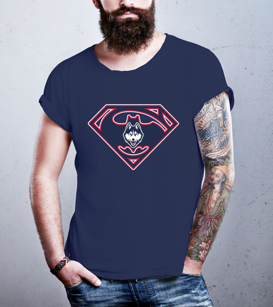 Uconn Huskies Superman T-Shirt