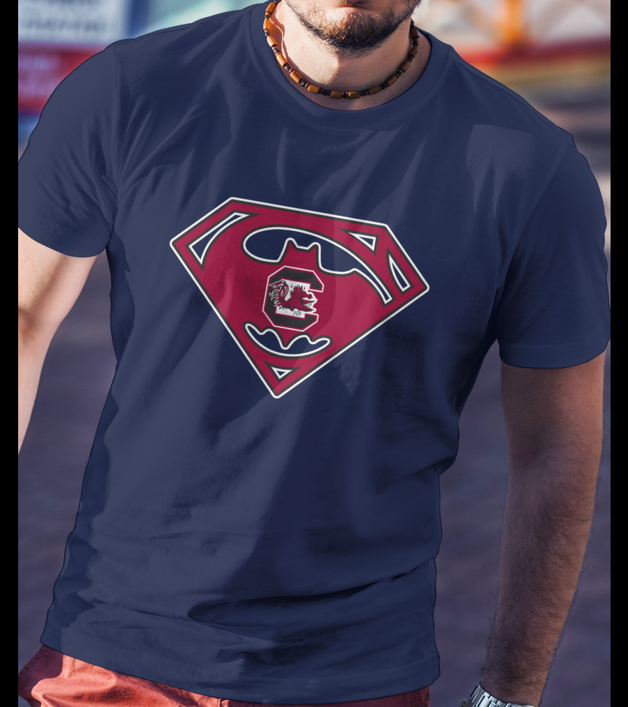 Superhero Shield South Carolina Gamecocks T-Shirt