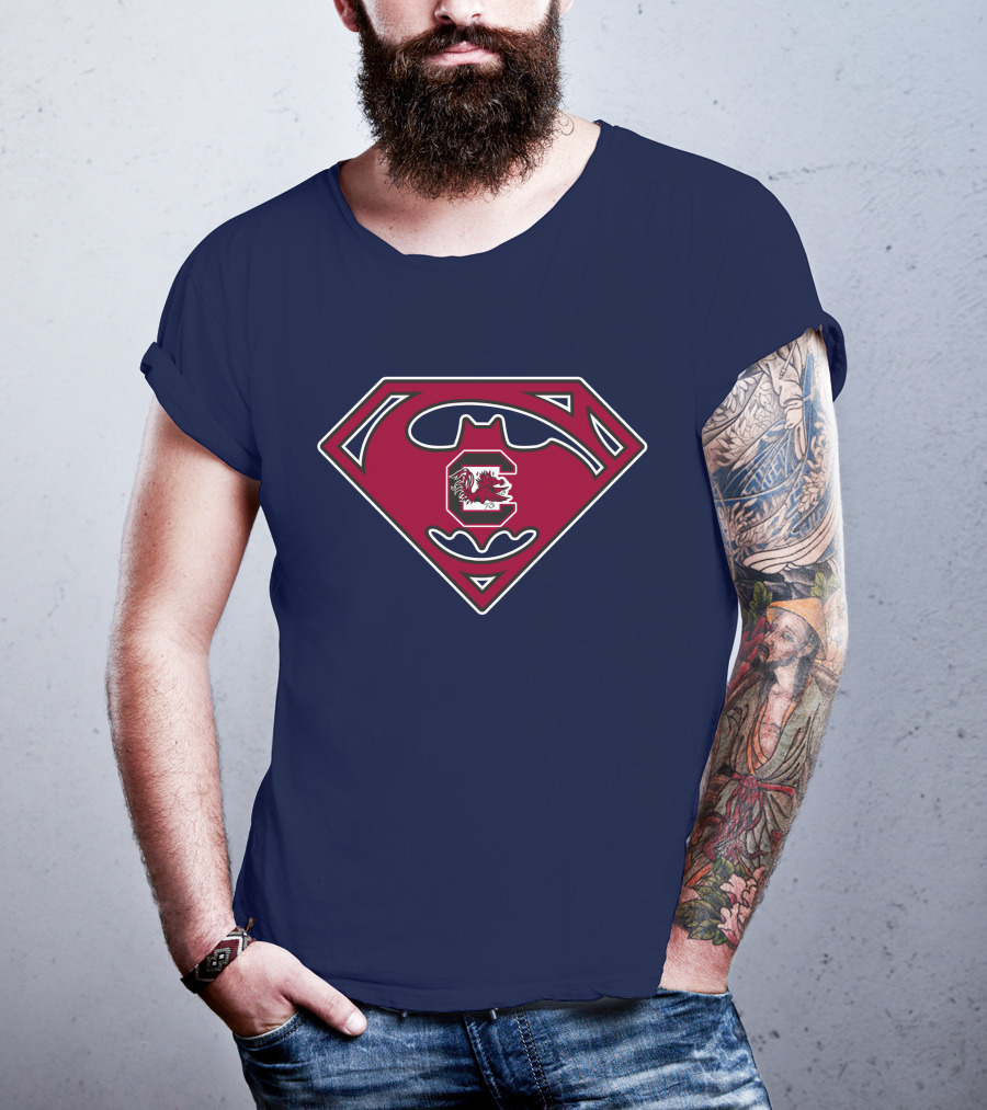 Superhero Shield South Carolina Gamecocks T-Shirt