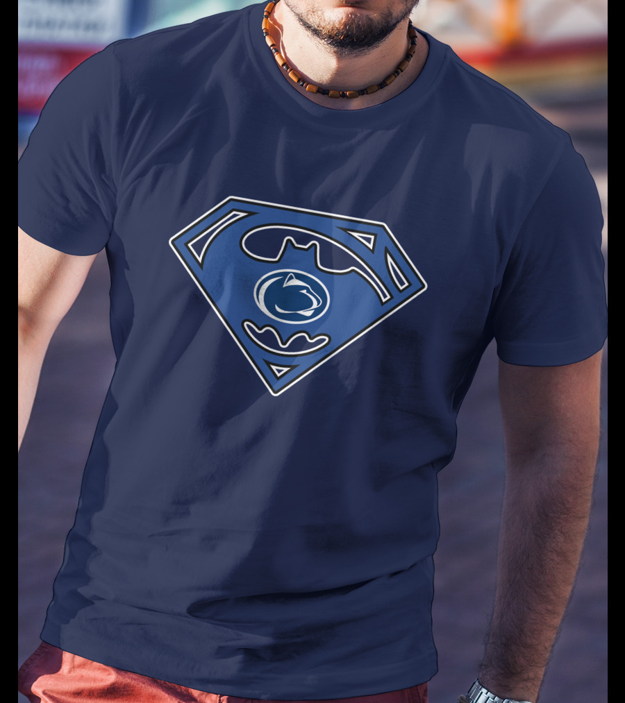 Penn State Nittany Lions Batman Superman Mashup T-Shirt