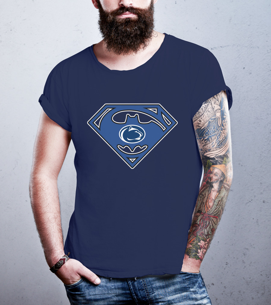 Penn State Nittany Lions Batman Superman Mashup T-Shirt