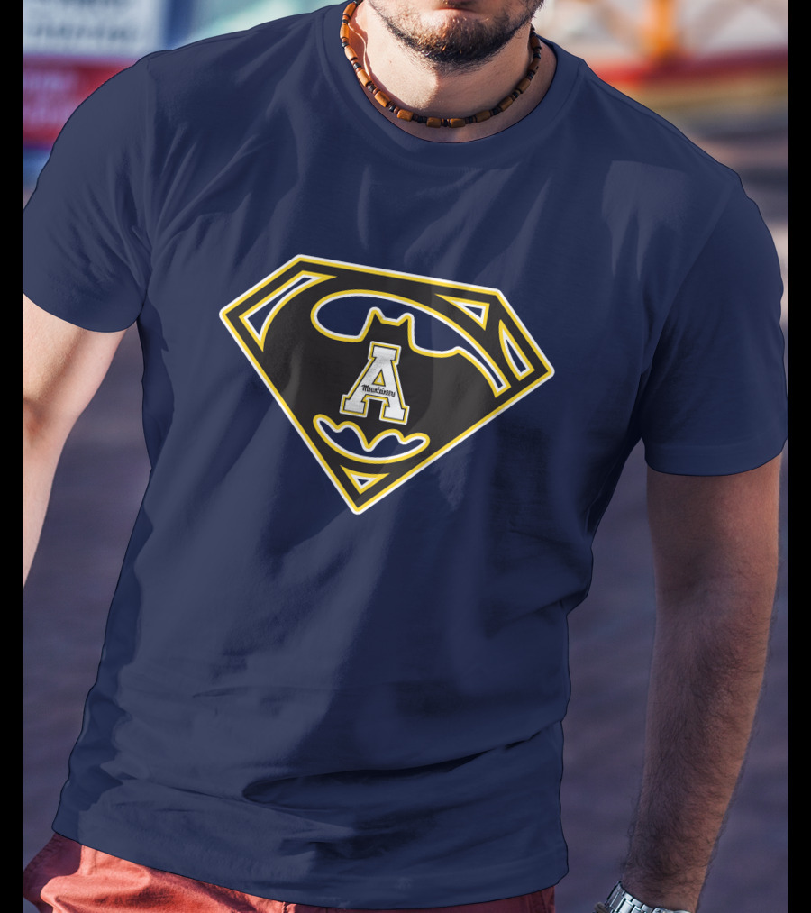 Appalachian State Mountaineers Batman Superman T-Shirt