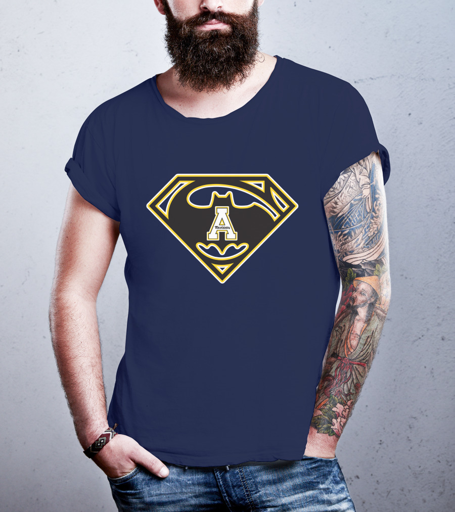 Appalachian State Mountaineers Batman Superman T-Shirt