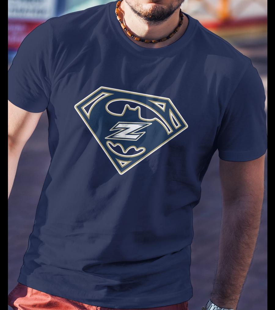 Akron Zips Batman Superman Logo Combination T-Shirt