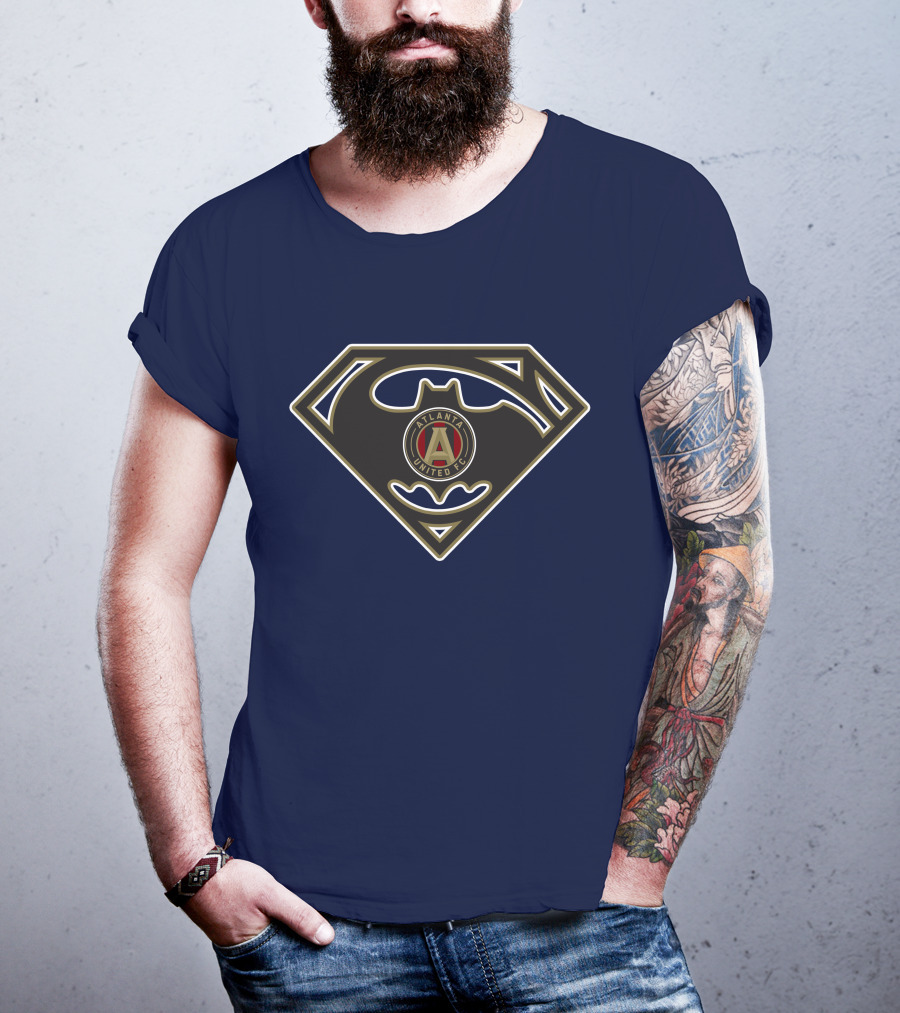 Atlanta United Fc Superman Batman Logo Fusion T-Shirt