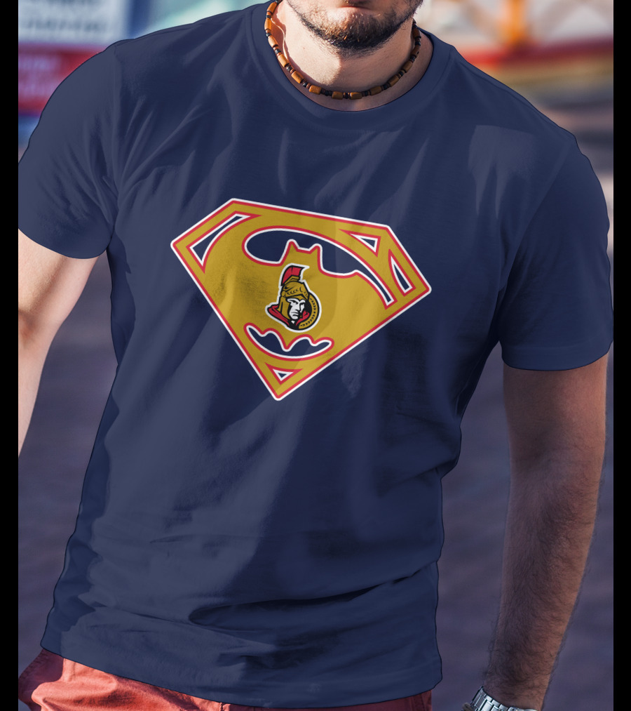 Ottawa Senators Superhero Logo Fusion T-Shirt