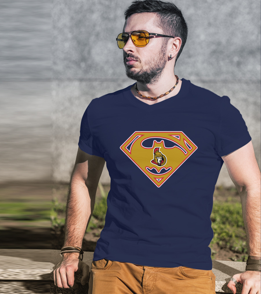 Ottawa Senators Superhero Logo Fusion T-Shirt