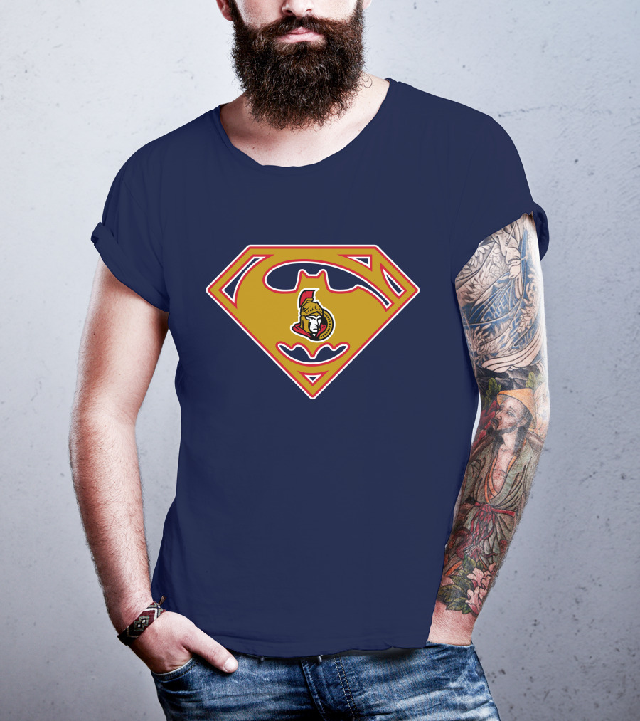 Ottawa Senators Superhero Logo Fusion T-Shirt
