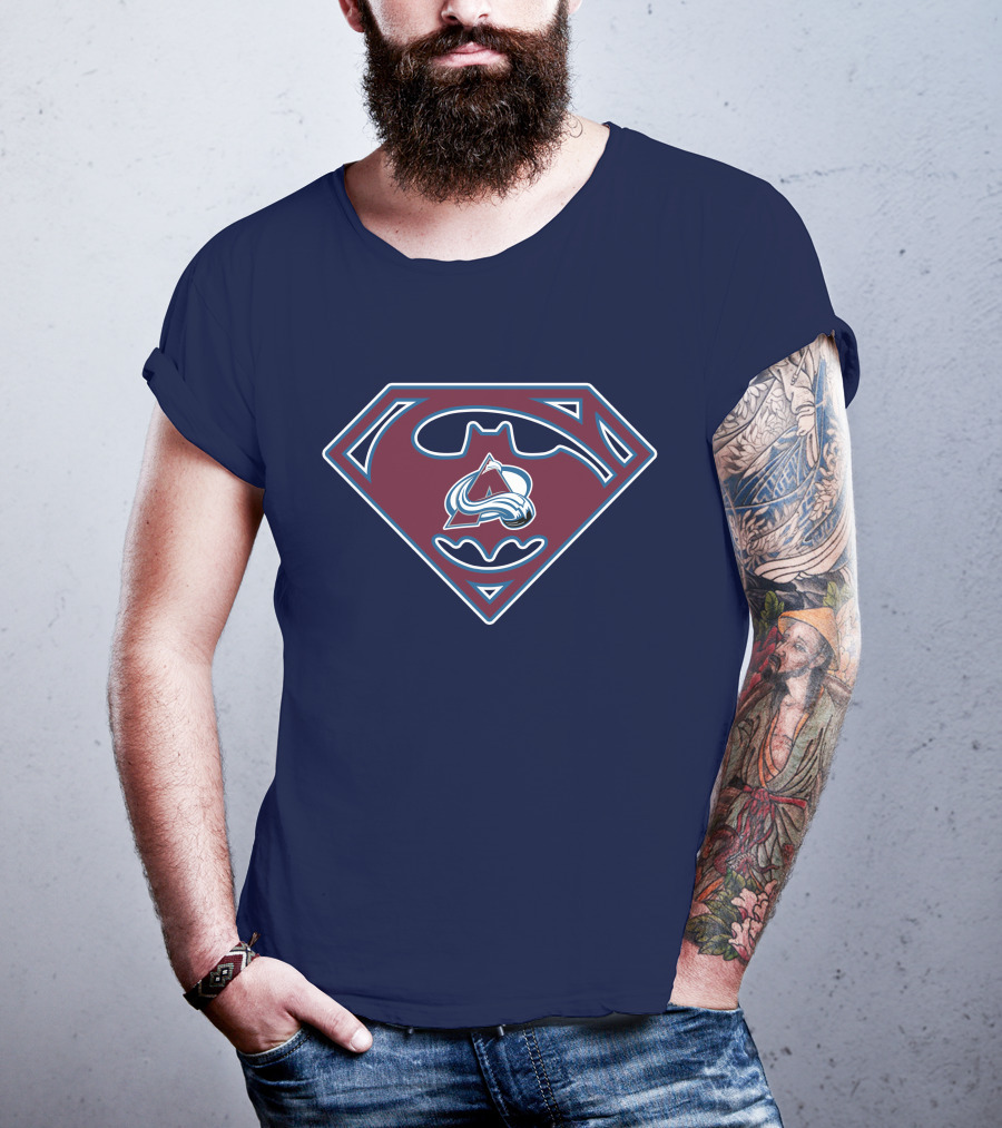 Batman Superman Colorado Avalanche Logo 152 T-Shirt
