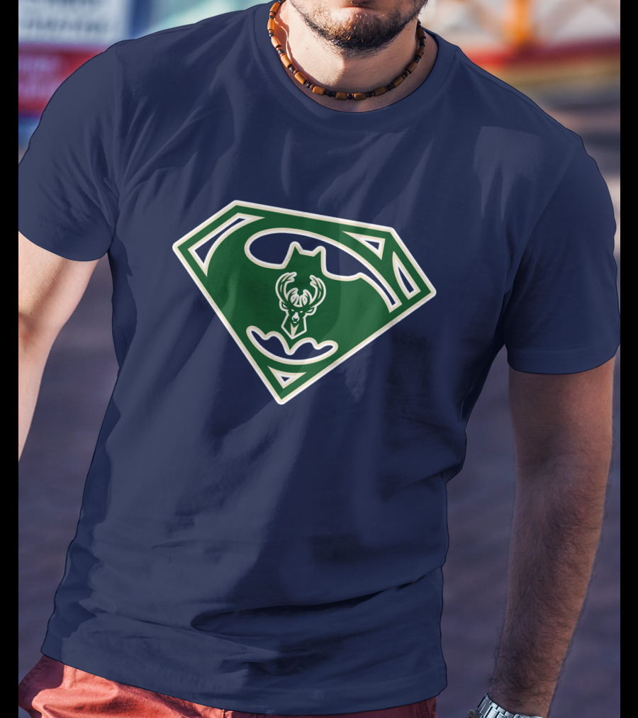 Milwaukee Bucks Superhero Logo 174 T-Shirt