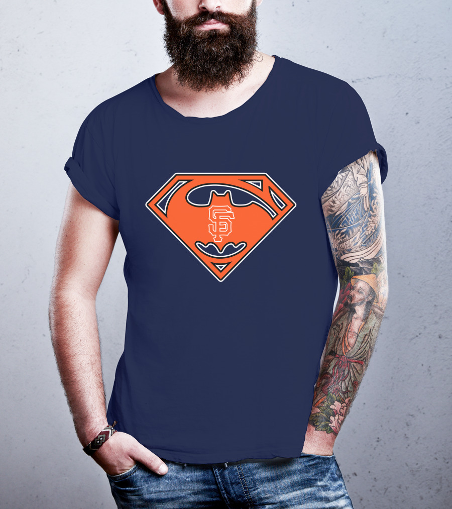 San Francisco Giants Superman Batman T-Shirt