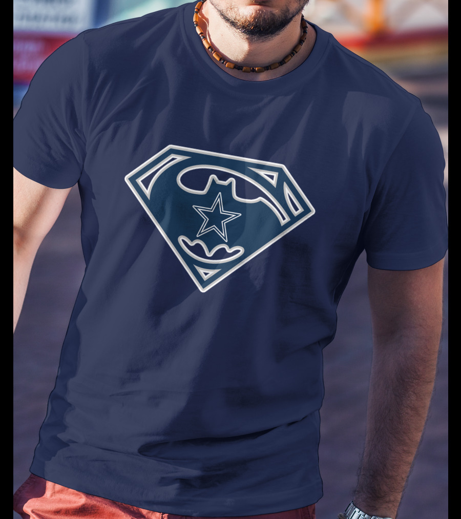 Dallas Cowboys Batman Superman Star T-Shirt