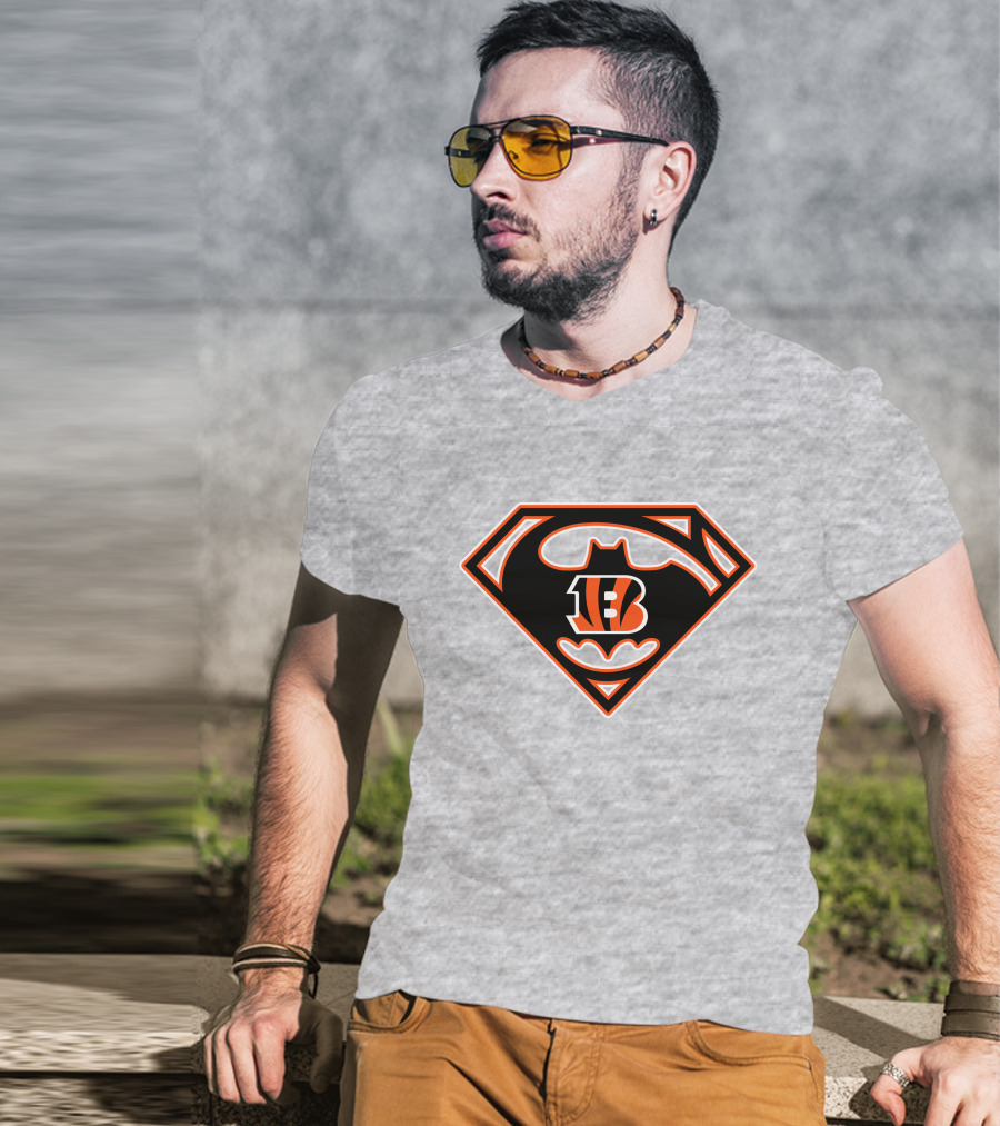 Cincinnati Bengals Batman Superman T-Shirt