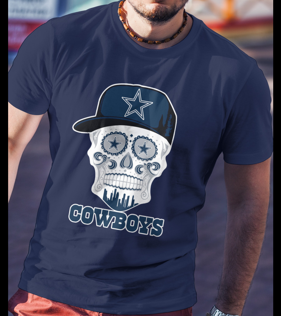 Dallas Cowboys Skull Funny Cowboys Star Hat T-Shirt