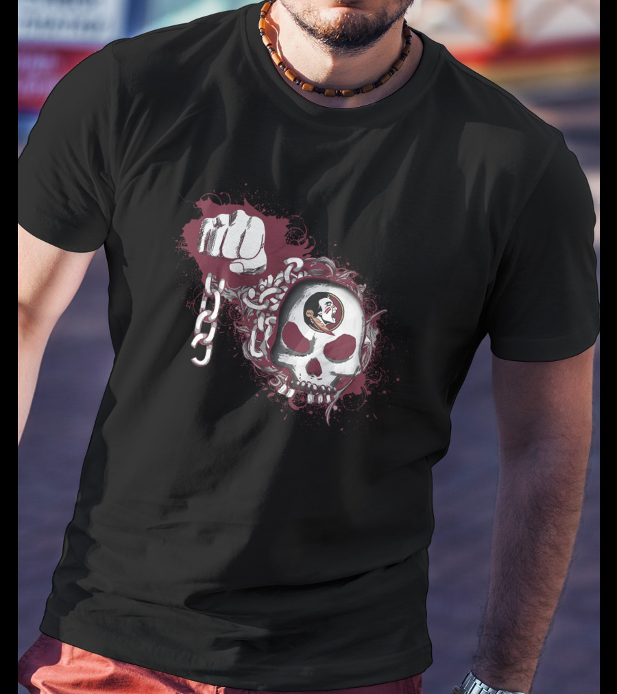 Florida State Seminoles Skull And Chains T-Shirt