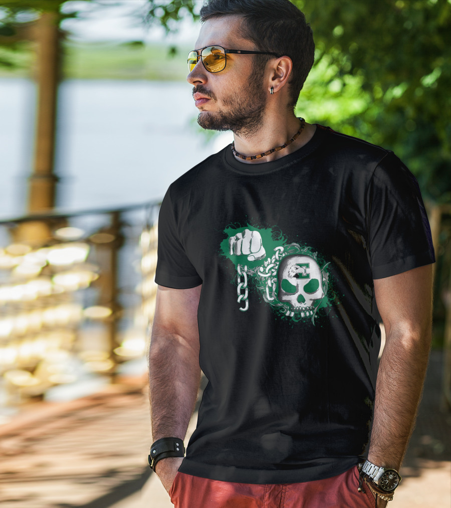 Eastern Michigan Eagles Skull And Fist Graphic '95 T-Shirt