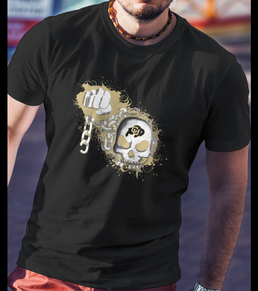Colorado Buffaloes Skull And Chain T-Shirt