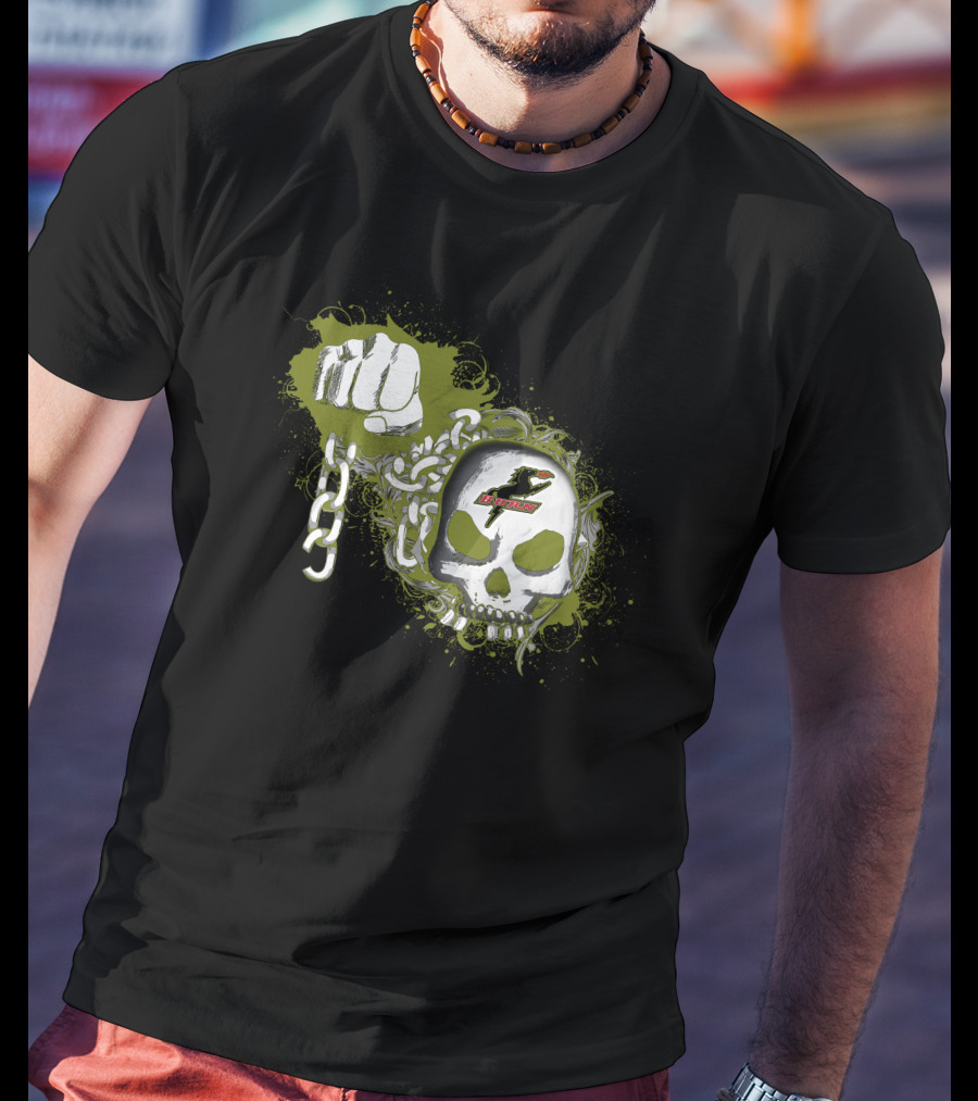 Dallas Burn Skull Fist Chains T-Shirt