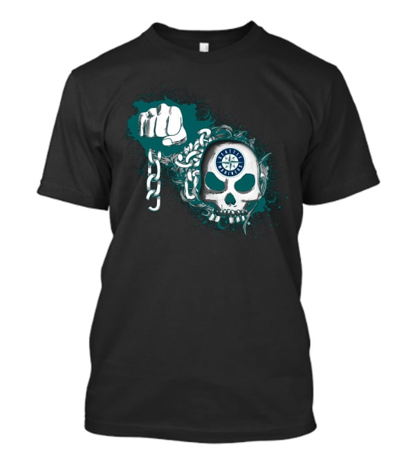 Seattle Mariners Skull Chain Fist T-Shirt