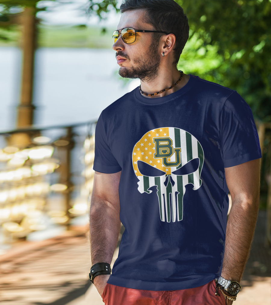 Bears American Flag Skull The Punisher T-Shirt