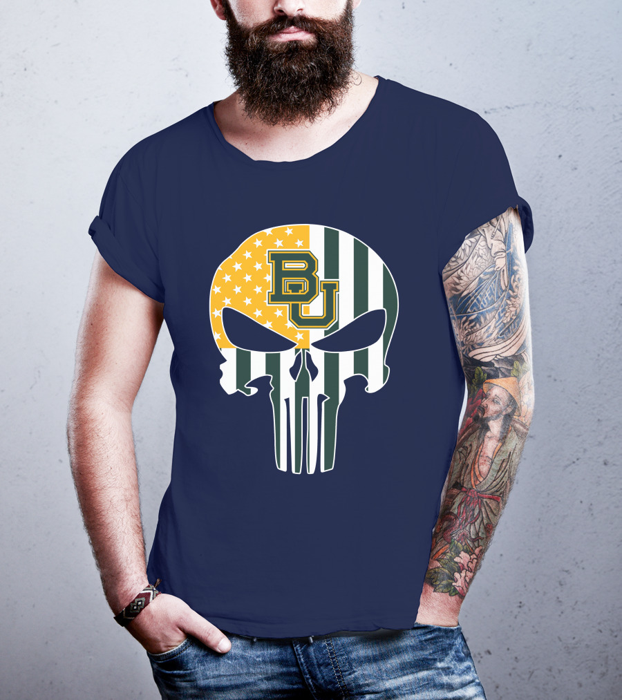 Bears American Flag Skull The Punisher T-Shirt