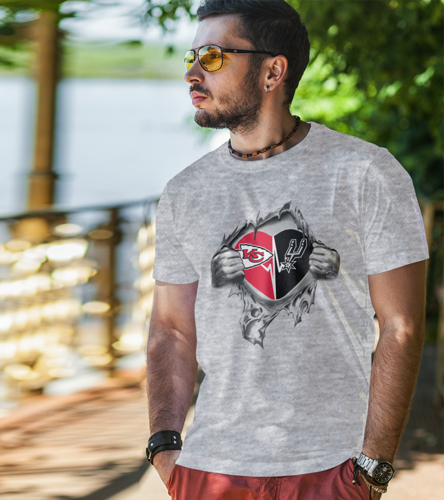 Chiefs Spurs Heart T-Shirt