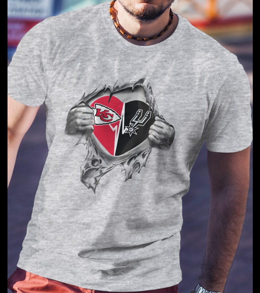 Chiefs Spurs Heart T-Shirt