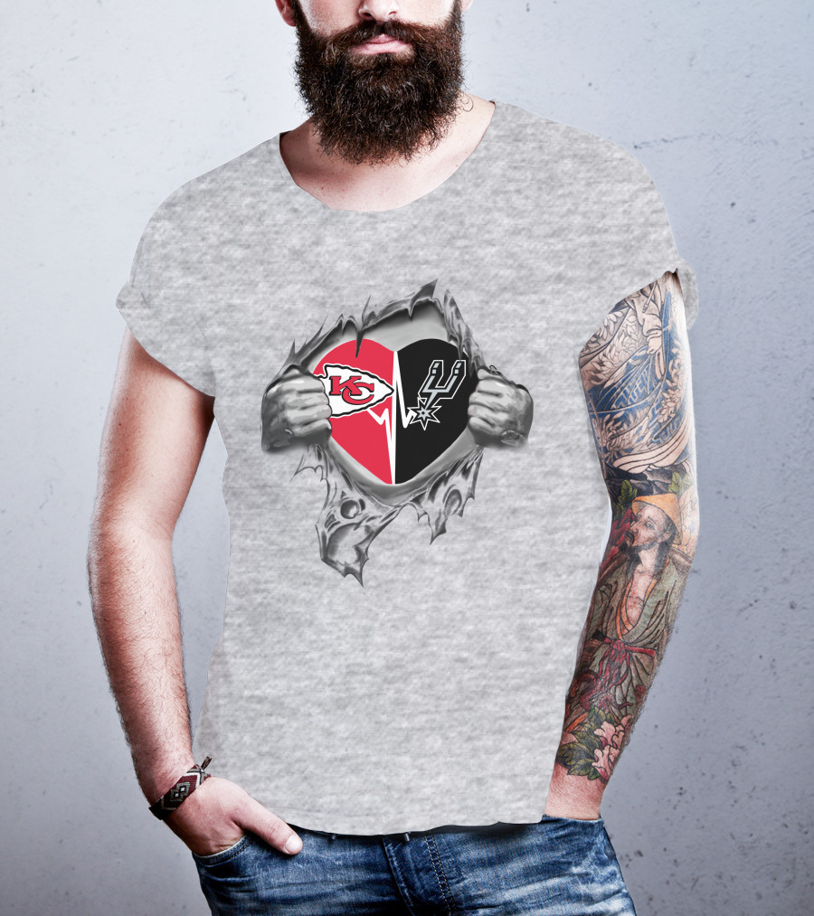Chiefs Spurs Heart T-Shirt