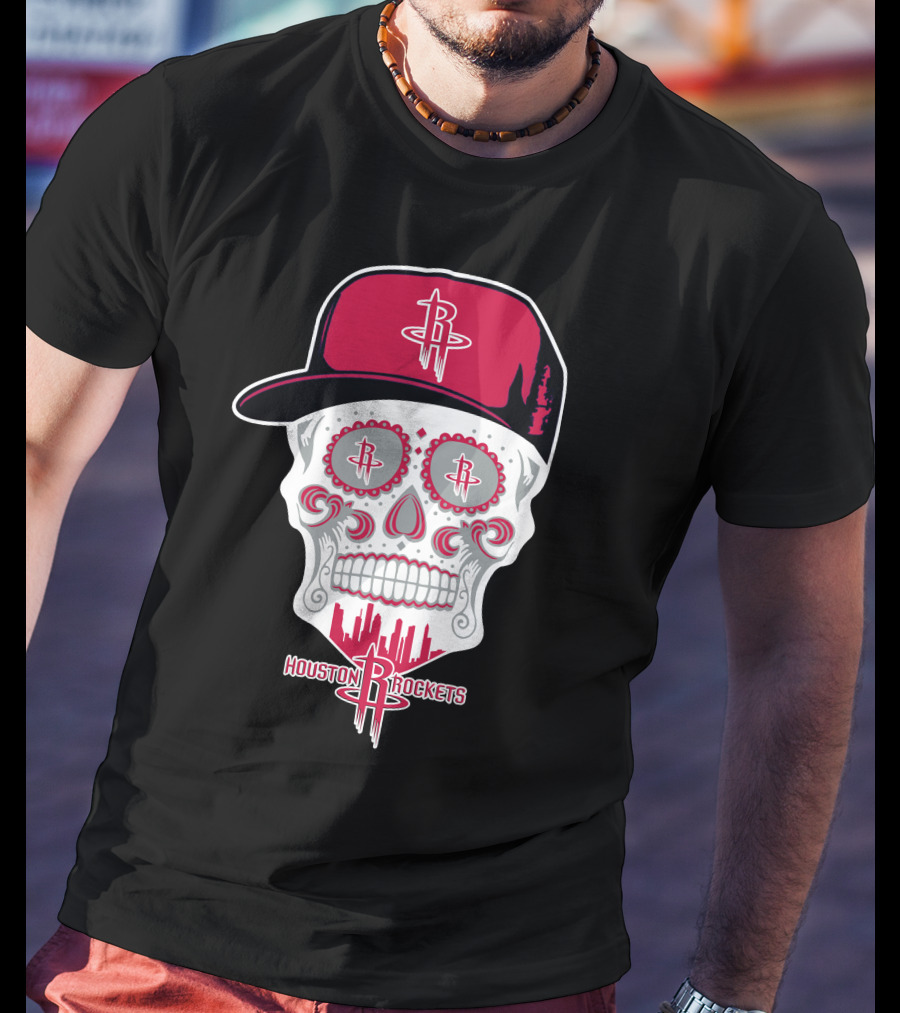 Houston Rockets Skull Cap T-Shirt