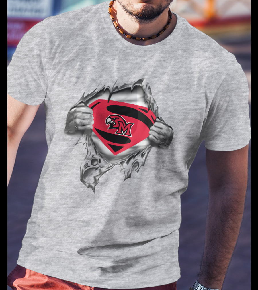 Miami (Oh) Redhawks Superman Logo Inside Torn Chest T-Shirt