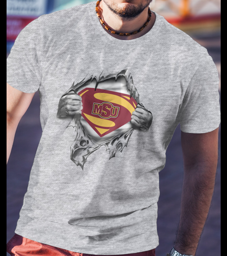 Msu Superman Shield Midwestern State Indians 248 T-Shirt