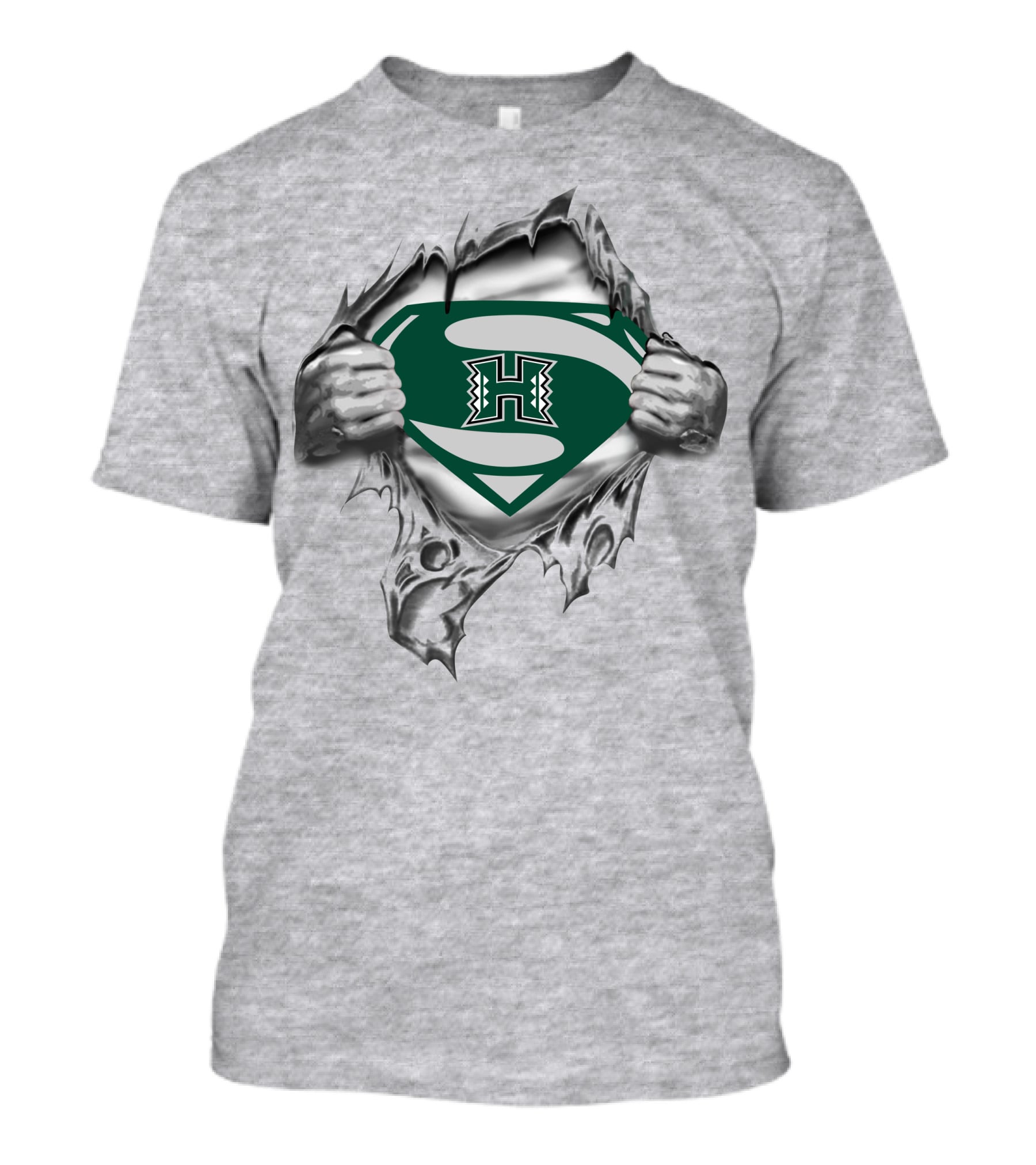 Hawai'i Rainbow Warriors H Superman T-Shirt
