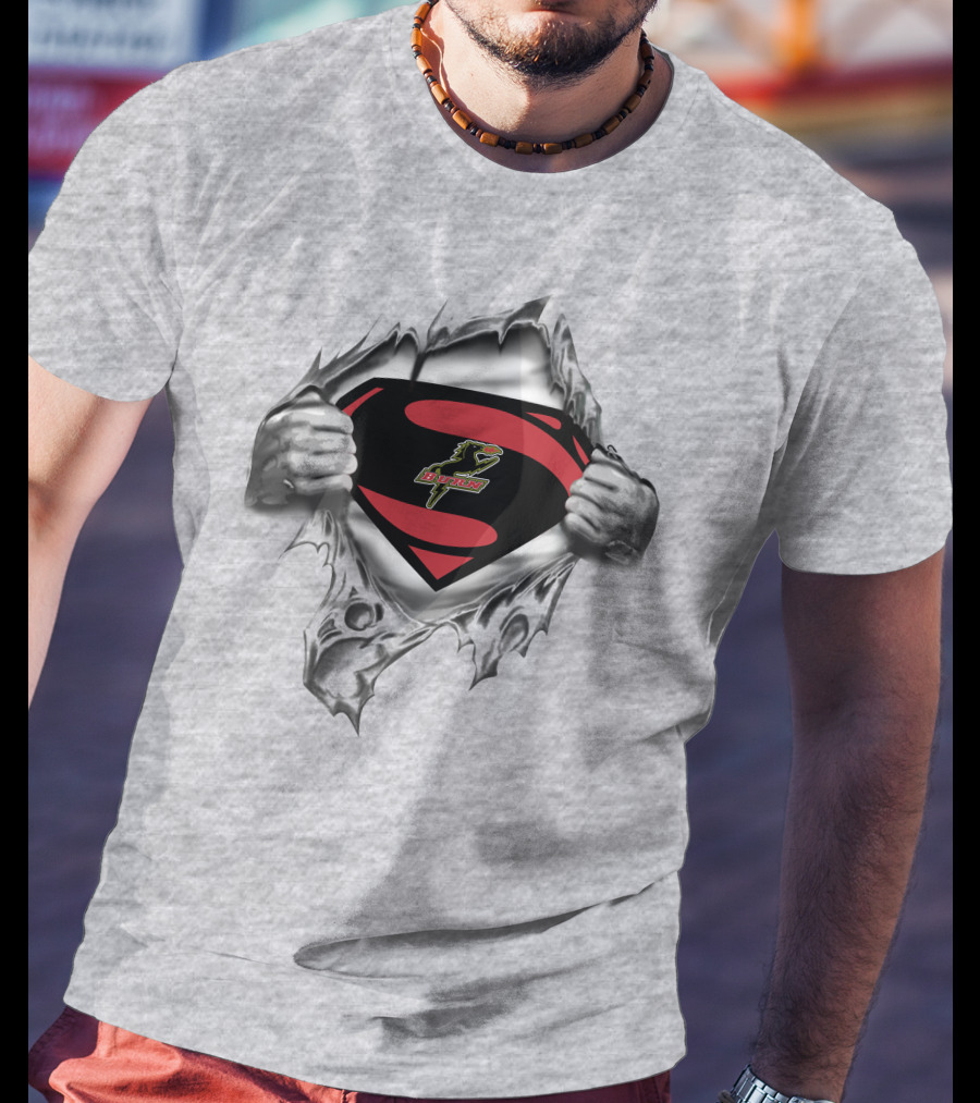 Dallas Burn Superman Logo With Torn Chest T-Shirt