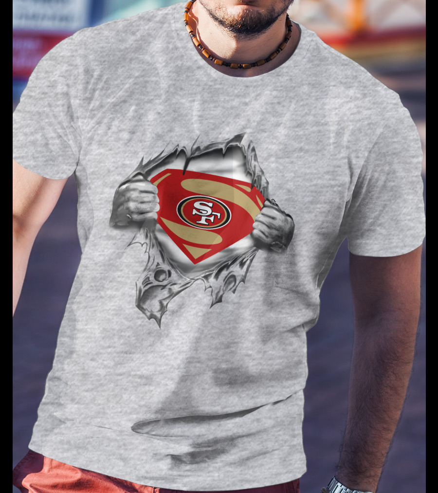 San Francisco 49ers Superman Logo Front T-Shirt