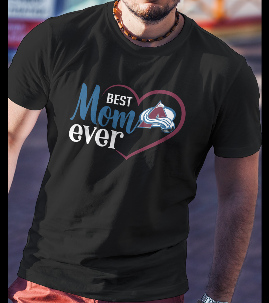 Best Mom Ever Colorado Avalanche Heart T-Shirt